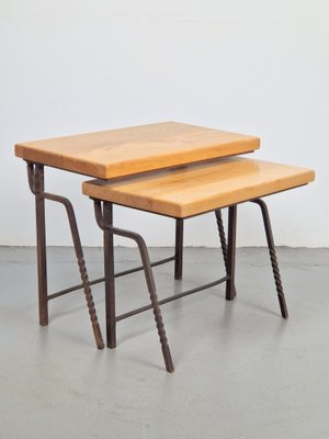 Brutalist Side Table Nesting Tables, 1970s, Set of 2-AXJ-1724725