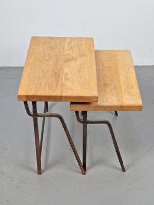 Brutalist Side Table Nesting Tables, 1970s, Set of 2-AXJ-1724725