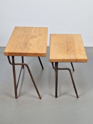 Brutalist Side Table Nesting Tables, 1970s, Set of 2-AXJ-1724725