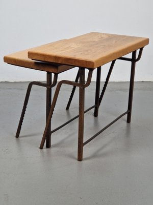 Brutalist Side Table Nesting Tables, 1970s, Set of 2-AXJ-1724725