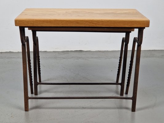 Brutalist Side Table Nesting Tables, 1970s, Set of 2-AXJ-1724725