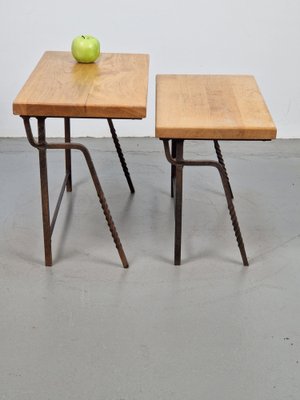 Brutalist Side Table Nesting Tables, 1970s, Set of 2-AXJ-1724725