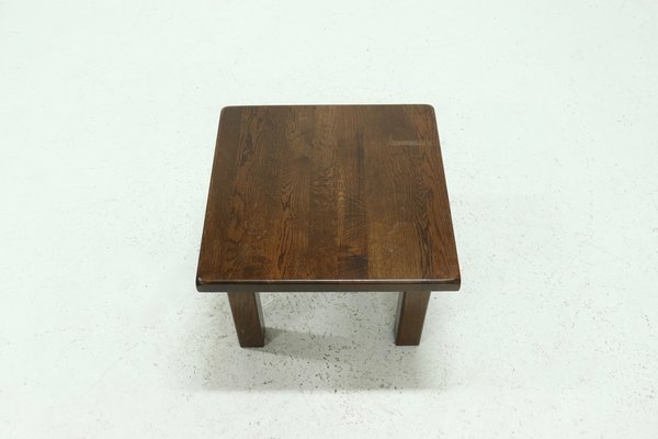 Brutalist Solid Oak Coffee Table, 1970s-VV-1295032