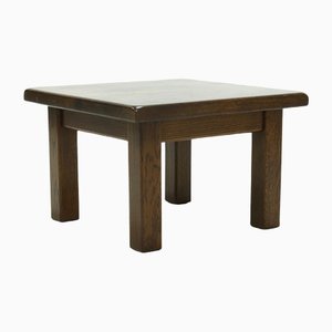 Brutalist Solid Oak Coffee Table, 1970s-VV-1295032