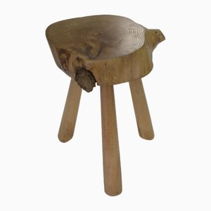 Brutalist Stool in Elm, 1960-NEN-2021755