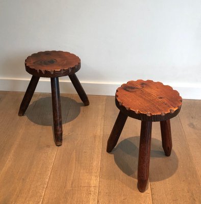 Brutalist Stools, 1950s, Set of 2-BA-1594596