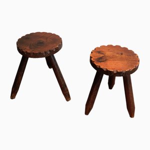 Brutalist Stools, 1950s, Set of 2-BA-1594596