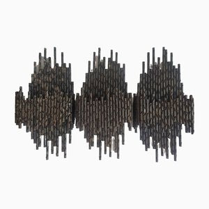 Brutalist Style Appliques by Marcello Fantoni, Set of 3-OEC-1309225