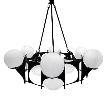 Brutalist Style Chandelier, 1950s-AHH-1793734