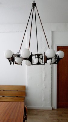 Brutalist Style Chandelier, 1950s-AHH-1793732