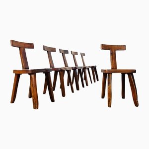 Brutalist T Chairs, Set of 6-EAJ-1342291