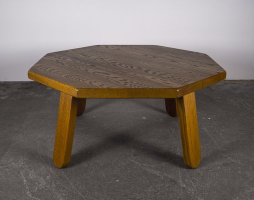 Brutalist Table in Oak in the Style of Dittmann & Co, 1960s.-VLO-1029723