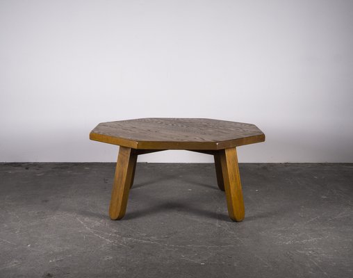 Brutalist Table in Oak in the Style of Dittmann & Co, 1960s.-VLO-1029723