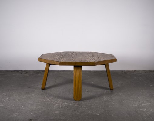 Brutalist Table in Oak in the Style of Dittmann & Co, 1960s.-VLO-1029723