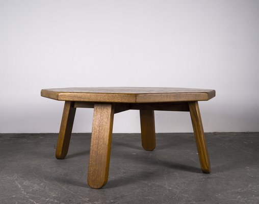 Brutalist Table in Oak in the Style of Dittmann & Co, 1960s.-VLO-1029723