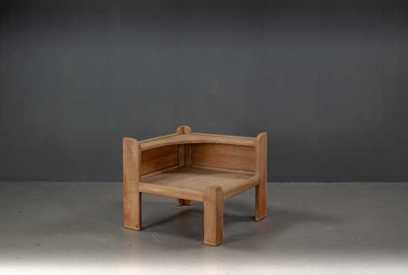 Brutalist Table in Oak Wood, 1963-VLO-2031348