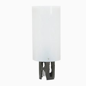 Brutalist Table Lamp in Steel and Acrylic Glass, 1950s-WCH-946794