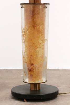 Brutalist Table Lamp Marble & Glass, 1960-EZZ-1802967