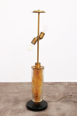 Brutalist Table Lamp Marble & Glass, 1960-EZZ-1802967