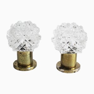 Brutalist Table Lamps Nicknamed the Crystals by Kamenicky Senov Manufacturer for Kamenický Šenov, 1970s, Set of 2-BAR-2032306