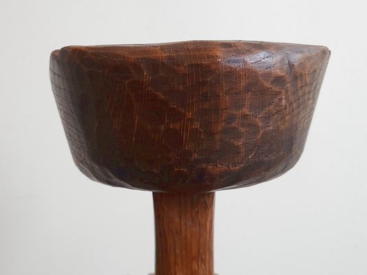 Brutalist Tripod Ashtray in Wood in the style of Jean Touret, 1970s-CGX-1806228