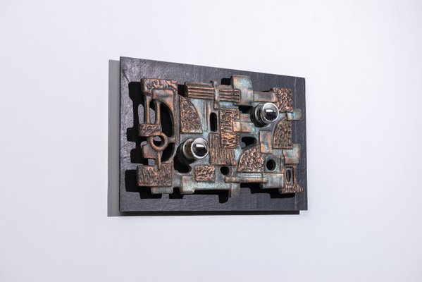 Brutalist Wall Sconce in Ceramic from Brakelmann & Becker, 1970s-NHX-2035049