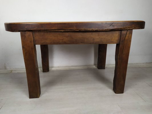 Brutalist Walnut Dining Table-EAD-1716643