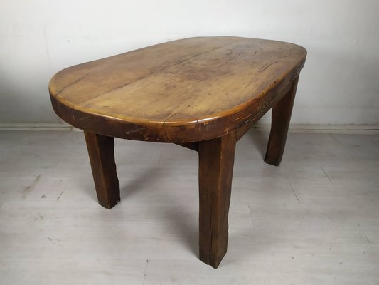 Brutalist Walnut Dining Table-EAD-1716643