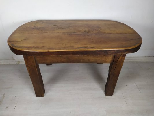 Brutalist Walnut Dining Table-EAD-1716643