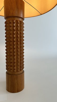 Brutalist Wood Lamp, France, 1960s-INH-1737485