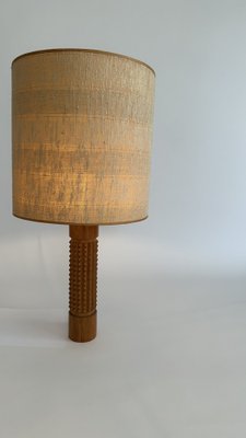 Brutalist Wood Lamp, France, 1960s-INH-1737485