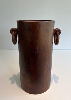 Brutalist Wooden Umbrella Stand, 1950s-BA-1691677