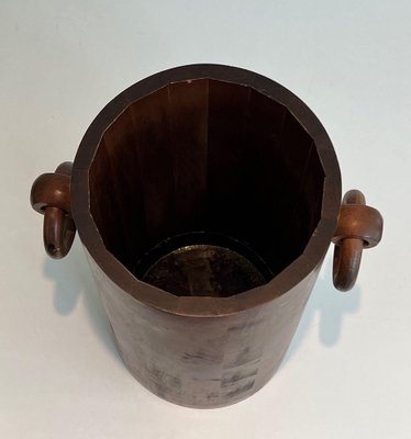 Brutalist Wooden Umbrella Stand, 1950s-BA-1691677