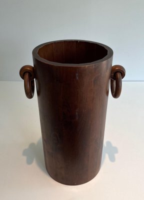 Brutalist Wooden Umbrella Stand, 1950s-BA-1691677