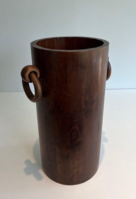 Brutalist Wooden Umbrella Stand, 1950s-BA-1691677