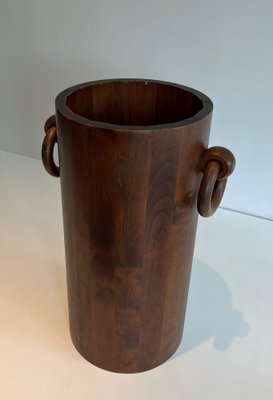 Brutalist Wooden Umbrella Stand, 1950s-BA-1691677