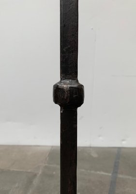 Brutalist Wrought Iron Candleholder-UAH-979477