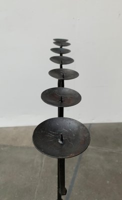 Brutalist Wrought Iron Candleholder-UAH-979477