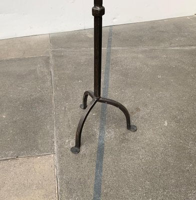 Brutalist Wrought Iron Candleholder-UAH-979477