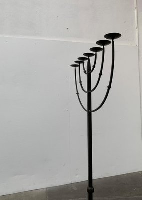 Brutalist Wrought Iron Candleholder-UAH-979477