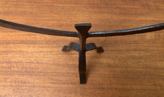 Brutalist Wrought Iron Candleholders, 1960s, Set of 2-UAH-1294645