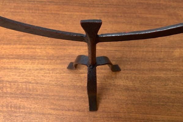 Brutalist Wrought Iron Candleholders, 1960s, Set of 2-UAH-1294645