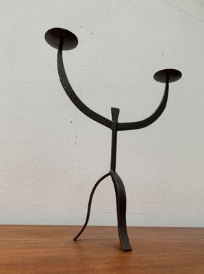 Brutalist Wrought Iron Candleholders, 1960s, Set of 2-UAH-1294645