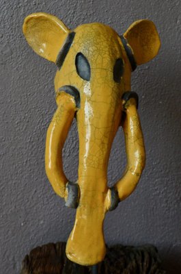 Brutalist Zoomorphic Ceramic Piece in Raku-AIU-1016663