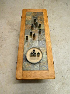 Brutalistic Coffee Table in Slate, France, 1970s-QAV-1766311