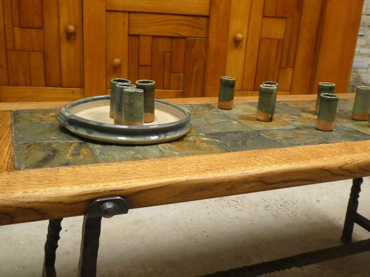 Brutalistic Coffee Table in Slate, France, 1970s-QAV-1766311