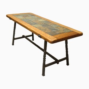 Brutalistic Coffee Table in Slate, France, 1970s-QAV-1766311