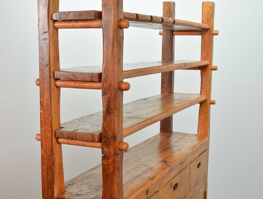 Brutalistic Dutch Oak Stokkenkast Cheese Shelf-IXC-1426346