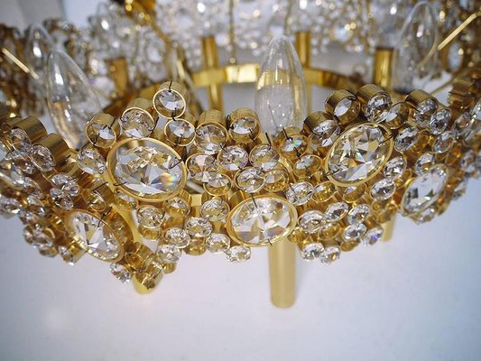 Bubble Chandelier in Swarovski Crystal & 24k Gilded Brass from Palwa, 1970s, Germany-DEK-932617