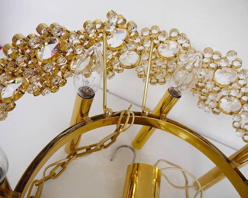 Bubble Chandelier in Swarovski Crystal & 24k Gilded Brass from Palwa, 1970s, Germany-DEK-932617